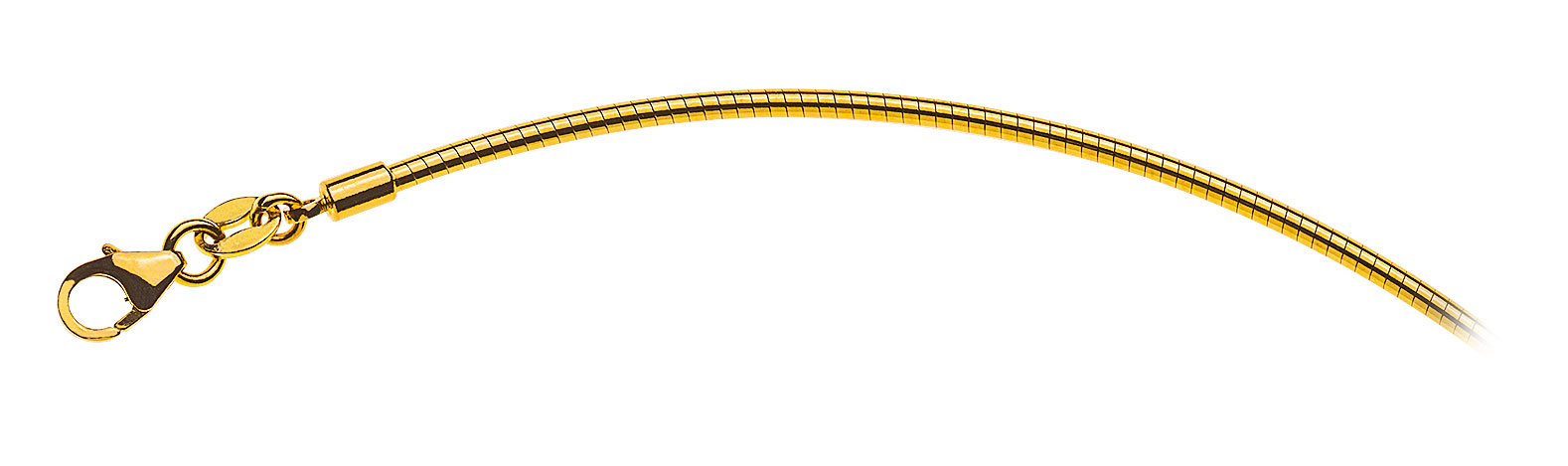 AURONOS Prestige Necklace Yellow Gold 18K Omega Chain 50cm 1.8mm