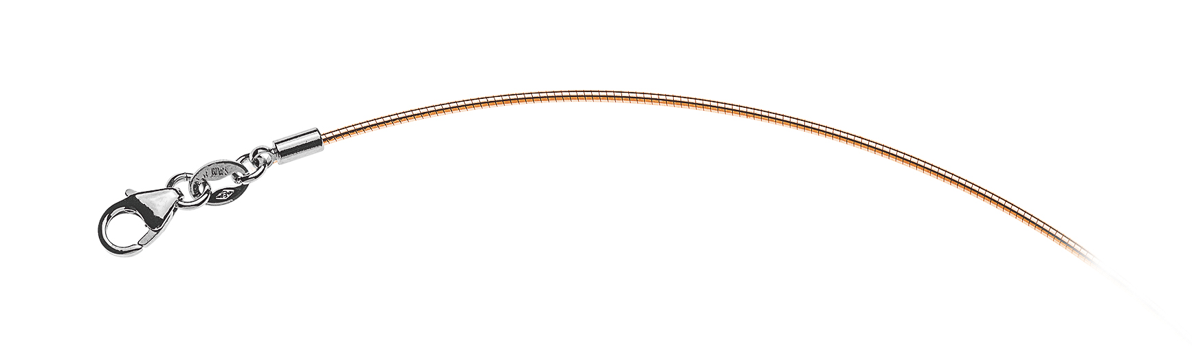 AURONOS Prestige Collier en or rose 18K oméga 40cm 1.0mm