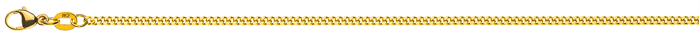 AURONOS Prestige Halskette Gelbgold 18K Panzerkette geschliffen 45cm 2.0mm
