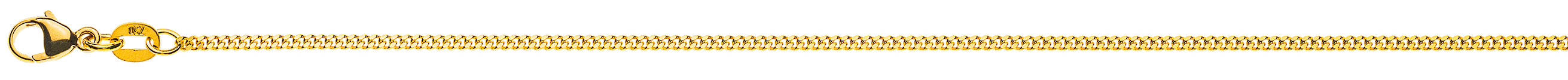 AURONOS Prestige Halskette Gelbgold 18K Panzerkette geschliffen 38cm 1.6mm