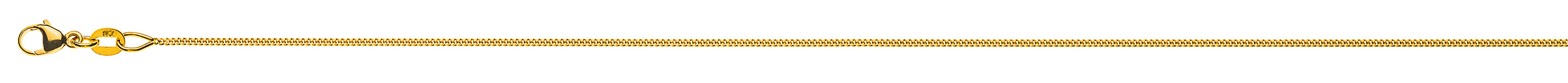 AURONOS Prestige Halskette Gelbgold 18K Panzerkette geschliffen 38cm 1.0mm