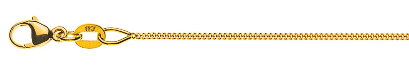 AURONOS Prestige Necklace yellow gold 18K curb chain polished 38cm 1.0mm