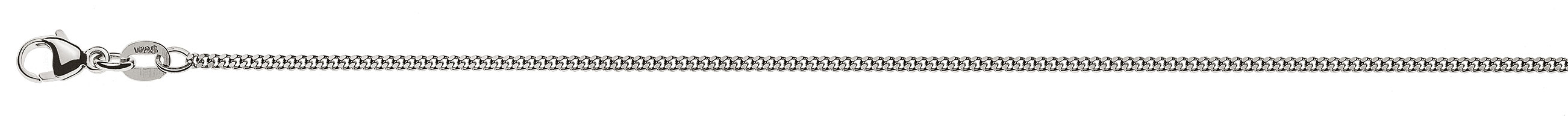 AURONOS Prestige Necklace white gold 18K curb chain polished 40cm 1.6mm