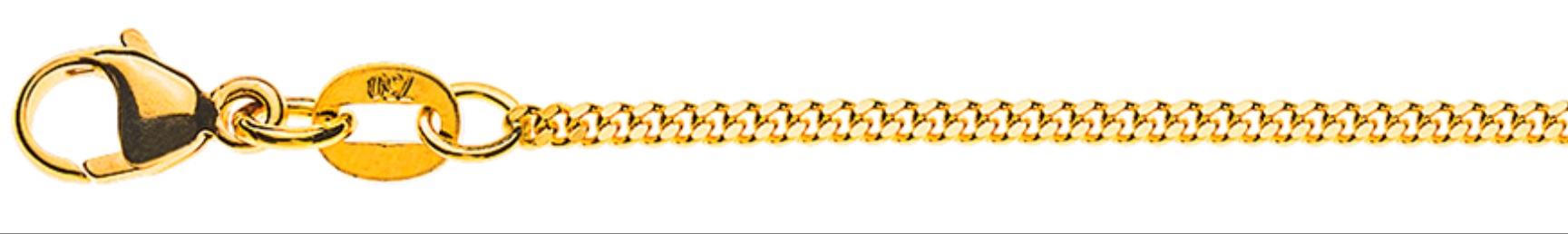 AURONOS Élégance Collier en or jaune 14 carats panzer poncé 55cm 1.6mm