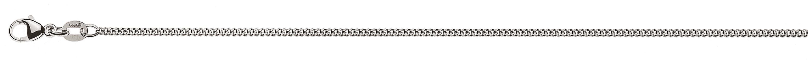 AURONOS Élégance Necklace white gold 14K curb chain polished 40cm 1.6mm