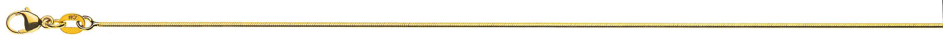 AURONOS Prestige Necklace yellow gold 18K snake chain diamond 38cm 1.0mm