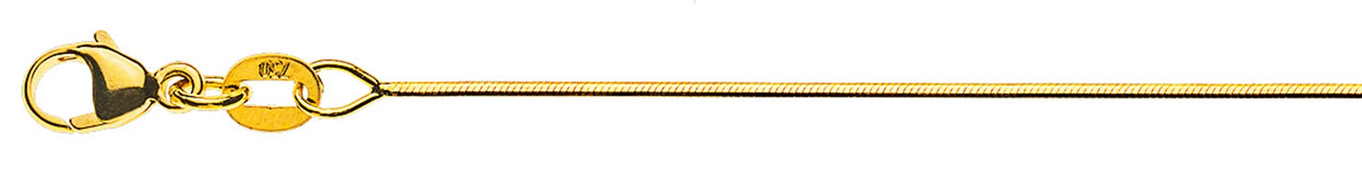 AURONOS Prestige Halskette Gelbgold 18K Schlangenkette diamantiert 38cm 0.8mm