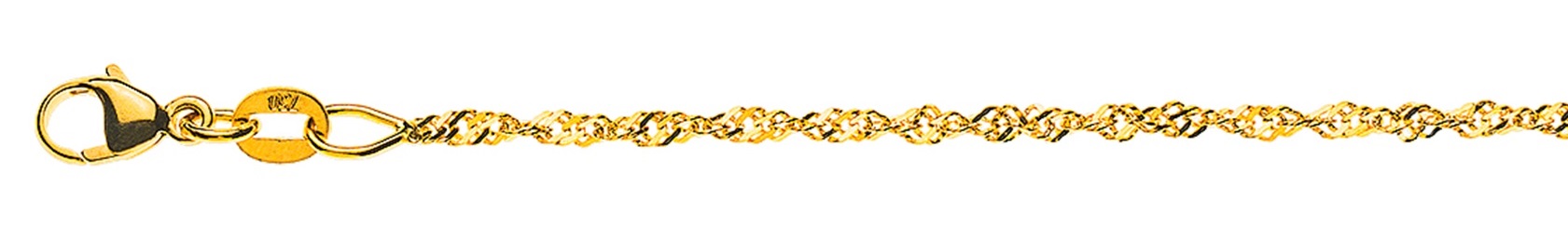 AURONOS Style Halskette Gelbgold 9K Singapurkette 38cm 1.5mm