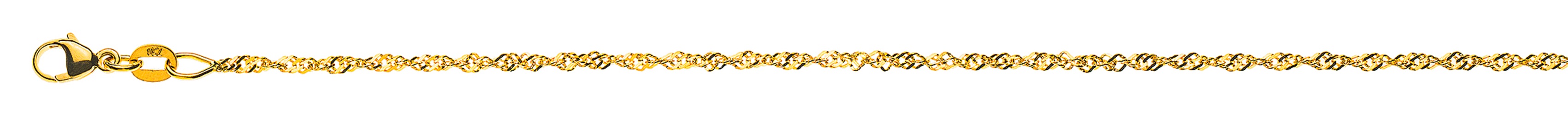 AURONOS Style Necklace Yellow Gold 9K Singapore Chain 38cm 1.5mm