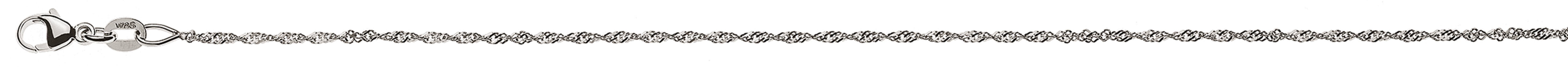 AURONOS Style Halskette Weissgold 9K Singapurkette 50cm 1.2mm