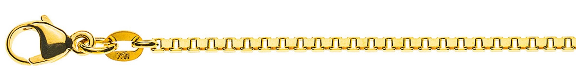 AURONOS Prestige Necklace yellow gold 18K Venetian chain diamond 40cm 1.6mm