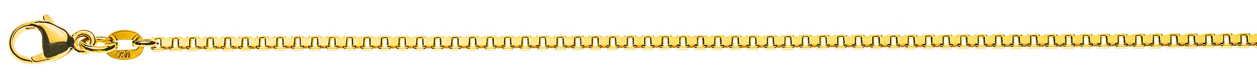 AURONOS Prestige Necklace yellow gold 18K Venetian chain diamond 42cm 1.6mm
