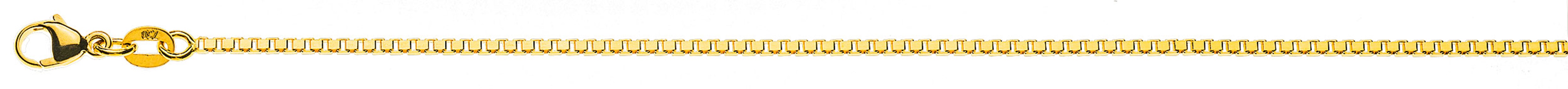 AURONOS Prestige Necklace yellow gold 18K Venetian chain diamond 42cm 1.4mm