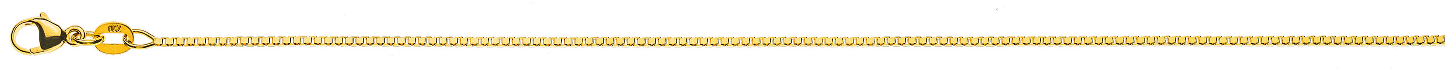 AURONOS Prestige Necklace yellow gold 18K Venetian chain diamond 40cm 1.1mm