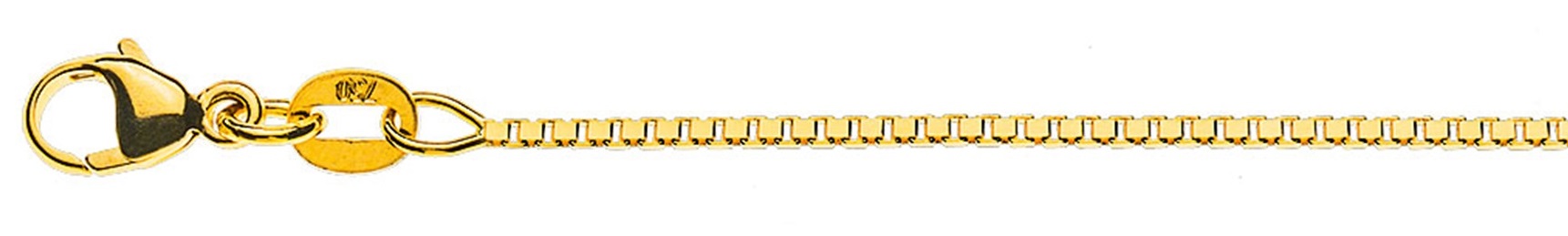 AURONOS Prestige Necklace yellow gold 18K Venetian chain diamond 55cm 1.1mm