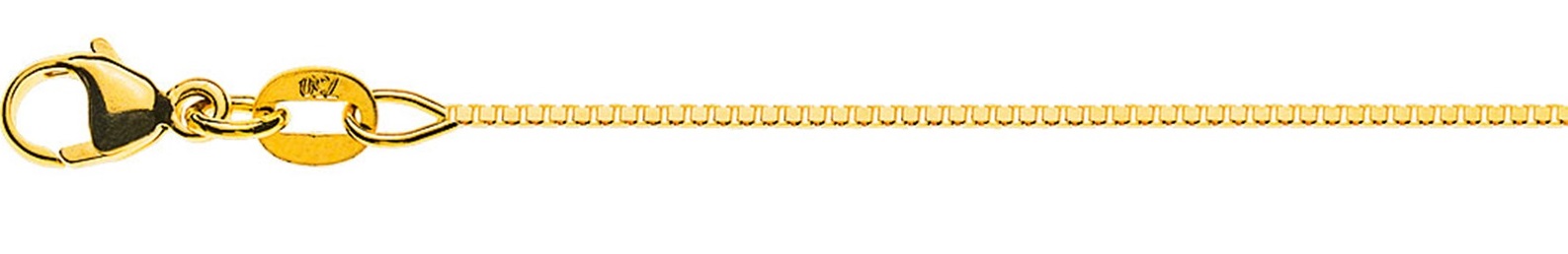 AURONOS Prestige Necklace yellow gold 18K Venetian chain diamond 42cm 0.8mm
