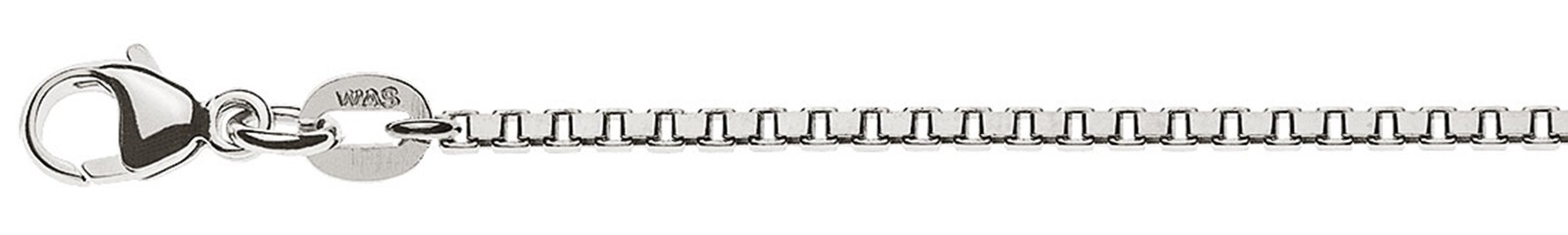 AURONOS Prestige Halskette Weissgold 18K Venezianerkette diamantiert 40cm 1.6mm