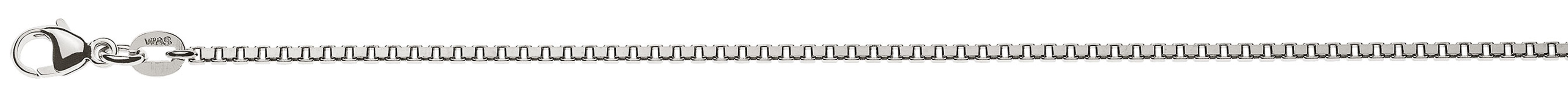 AURONOS Prestige Halskette Weissgold 18K Venezianerkette diamantiert 40cm 1.6mm