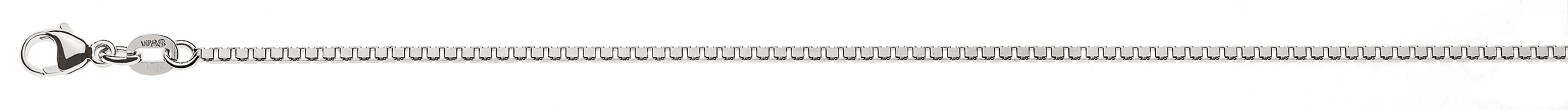 AURONOS Prestige Halskette Weissgold 18K Venezianerkette diamantiert 38cm 1.4mm