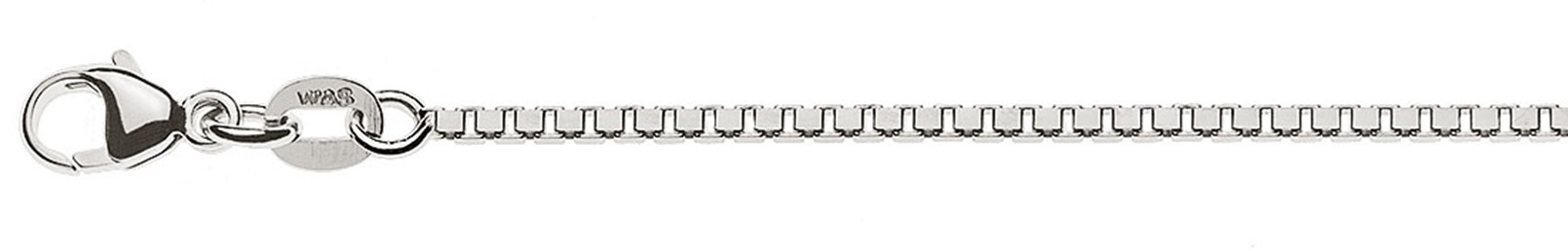 AURONOS Prestige Halskette Weissgold 18K Venezianerkette diamantiert 42cm 1.4mm