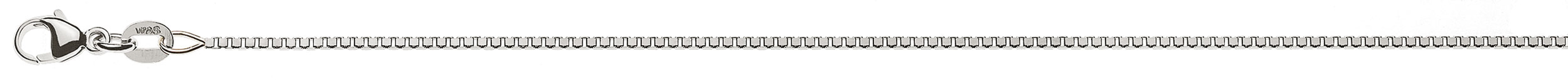 AURONOS Prestige Halskette Weissgold 18K Venezianerkette diamantiert 38cm 1.1mm