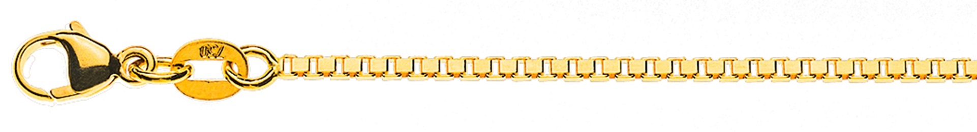 AURONOS Style Halskette Gelbgold 9K Venezianerkette diamantiert 38cm 1.4mm