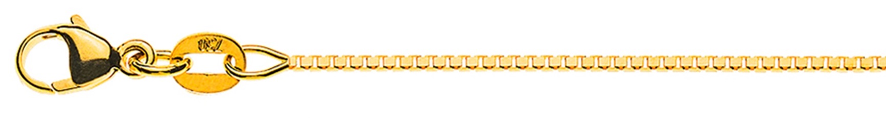 AURONOS Style Necklace yellow gold 9K Venetian chain diamond 42cm 0.9mm