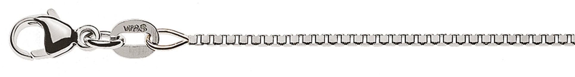 AURONOS Style Halskette Weissgold 9K Venezianerkette diamantiert 38cm 1.1mm