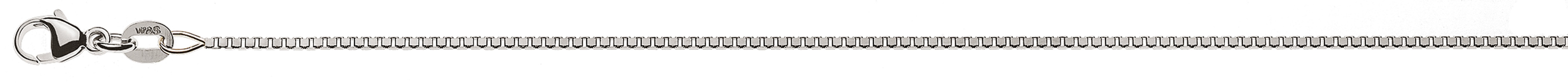 AURONOS Style Halskette Weissgold 9K Venezianerkette diamantiert 38cm 1.1mm