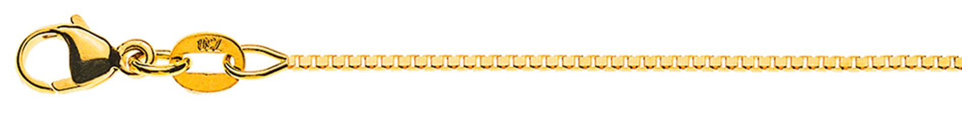 AURONOS Élégance Collier en or jaune 14K vénitien diamanté 38cm 0.9mm