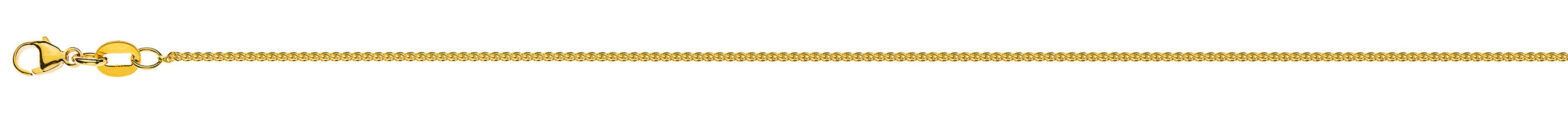 AURONOS Prestige Collier or jaune 18K chaîne câble 50cm 1.0mm