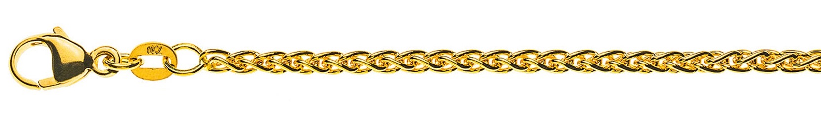 AURONOS Prestige Necklace yellow gold 18K cable chain 40cm 2.5mm