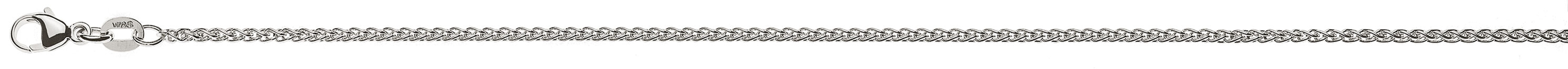 AURONOS Prestige Collier or blanc 18K chaîne câble 60cm 1.65mm