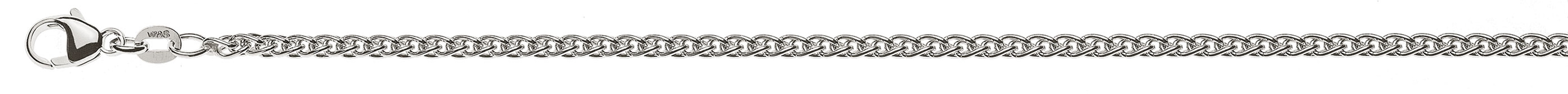 AURONOS Prestige Necklace white gold 18K cable chain 50cm 2.5mm