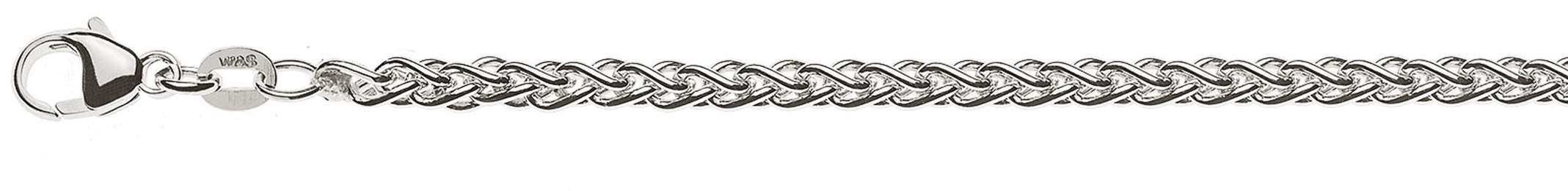 AURONOS Prestige Necklace white gold 18K cable chain 42cm 3.3mm