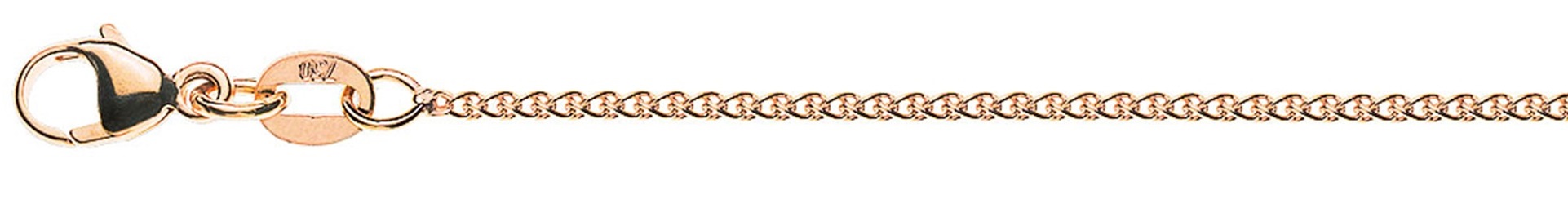 AURONOS Prestige Necklace rose gold 18K cable chain 45cm 1.2mm