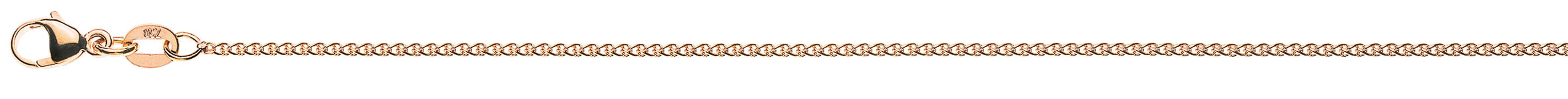 AURONOS Prestige Necklace rose gold 18K cable chain 45cm 1.2mm