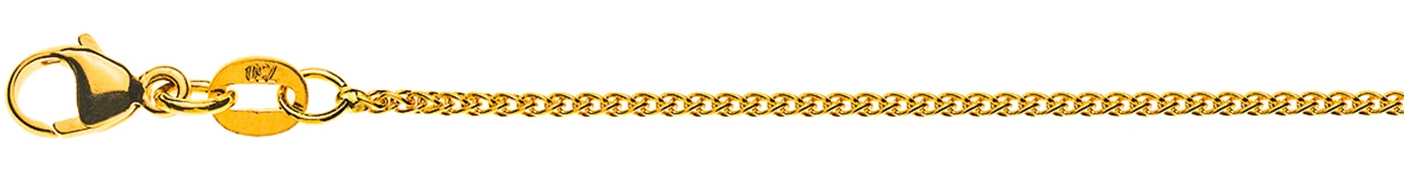 AURONOS Style Halskette Gelbgold 9K Zopfkette 40cm 1.2mm