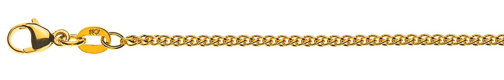 AURONOS Style Halskette Gelbgold 9K Zopfkette 40cm 1.65mm
