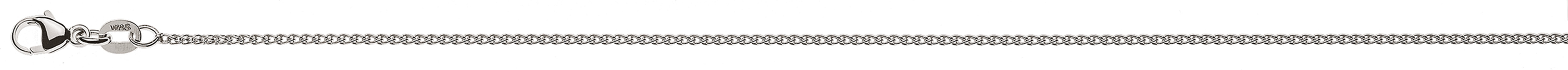 AURONOS Style Halskette Weissgold 9K Zopfkette 42cm 1.2mm