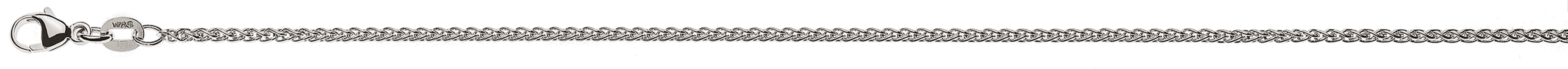AURONOS Style Necklace white gold 9K cable chain 38cm 1.65mm