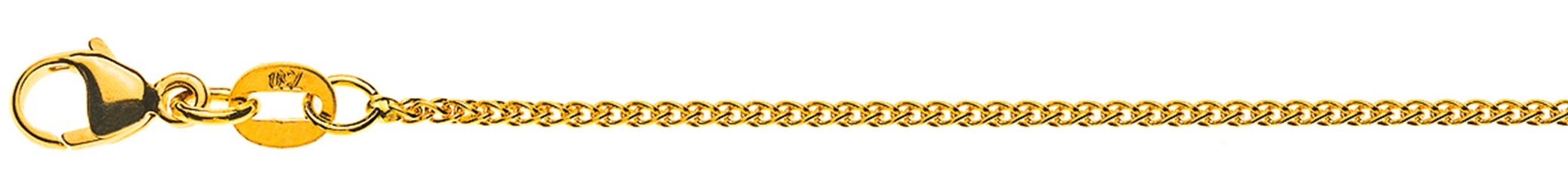 AURONOS Élégance Halskette Gelbgold 14K Zopfkette 40cm 1.2mm