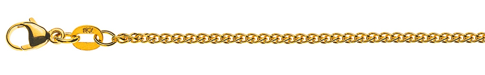 AURONOS Élégance Halskette Gelbgold 14K Zopfkette 38cm 1.6mm