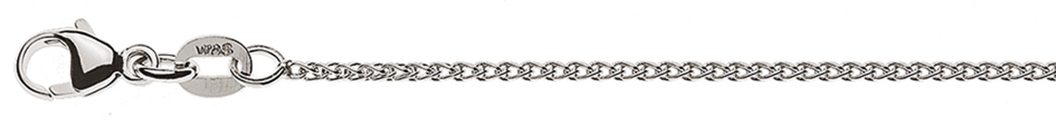 AURONOS Élégance Necklace white gold 14K cable chain 38cm 1.2mm