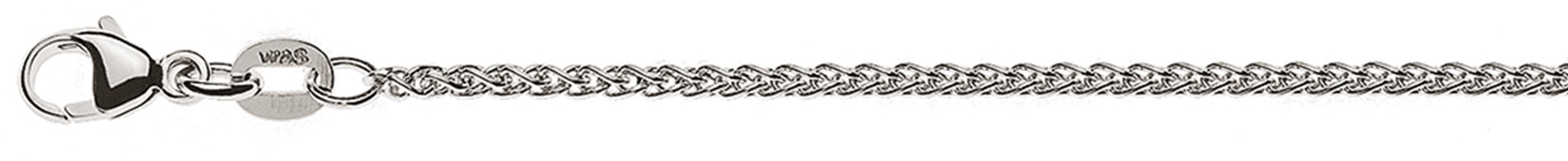 AURONOS Élégance Necklace white gold 14K cable chain 38cm 1.65mm