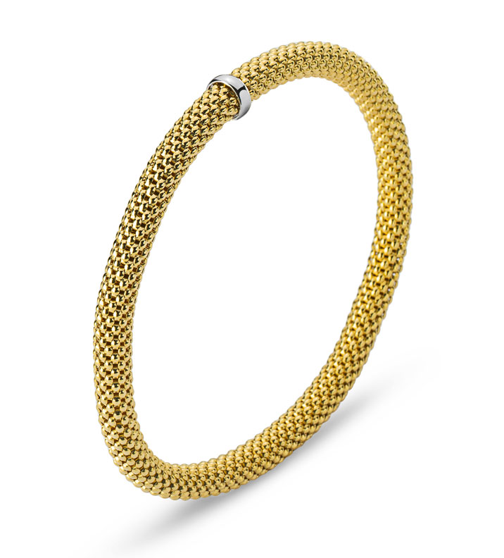 AURONOS Prestige Flex bracelet yellow gold 18K Ø 55mm 17.5cm