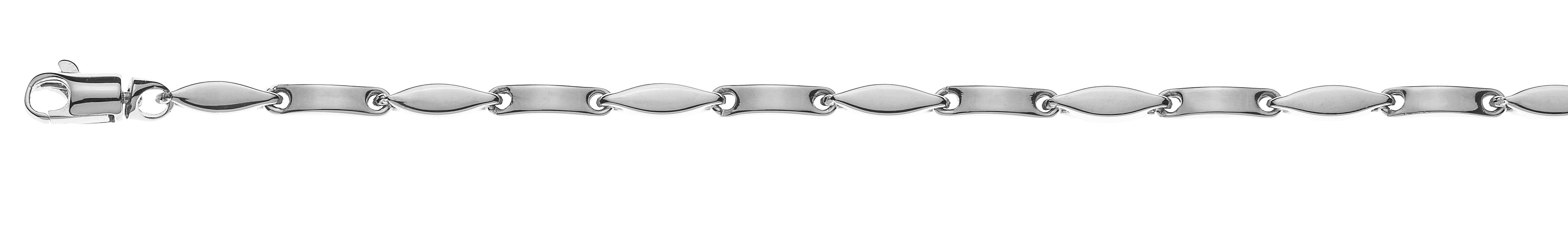 AURONOS Prestige Bracelet en or blanc 18K 19cm 2.3mm