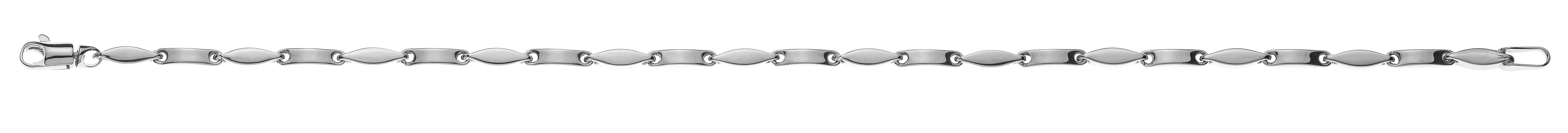 AURONOS Prestige Armband Weissgold 18K 19cm 2.3mm