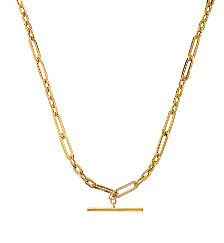 AURONOS Style Necklace yellow gold 9K Figaro chain 45cm