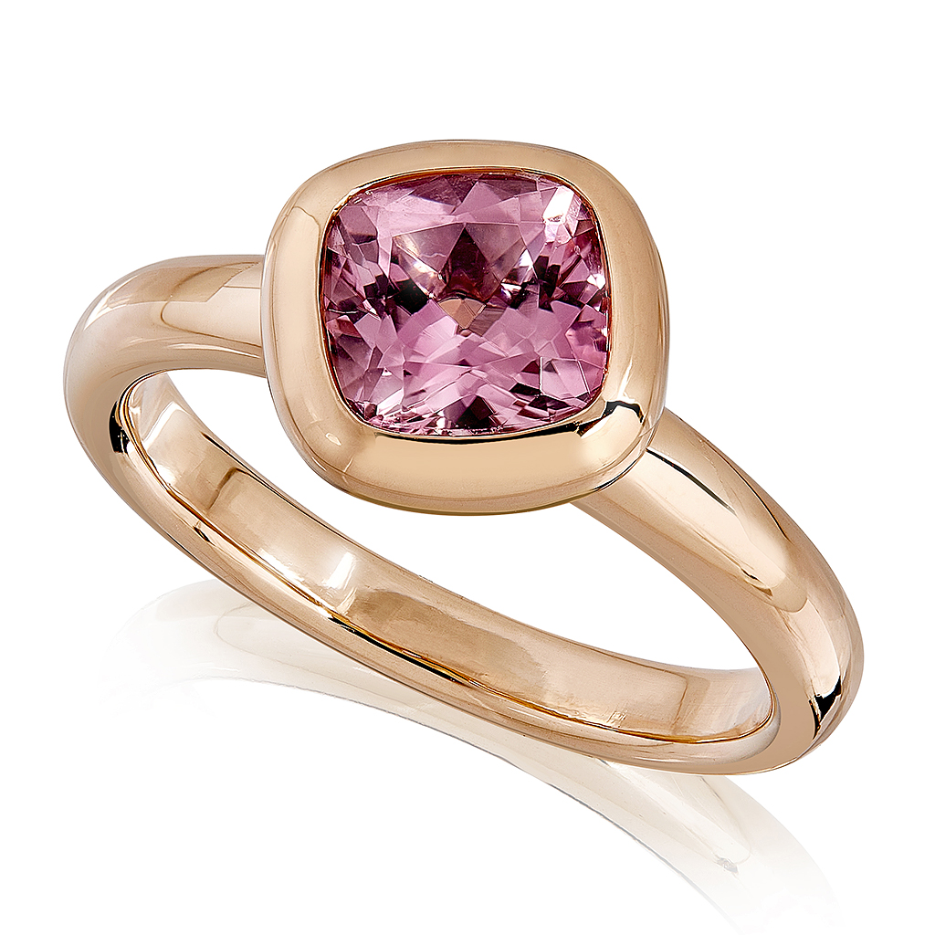 Ring "Zattera" in Roségold mit rosa Turmalin 1,54ct., Messerer Juwelier Zürich